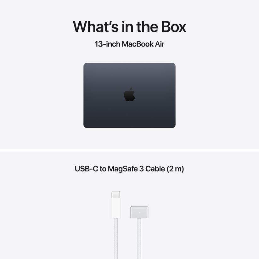 13-инчов MacBook Air:Apple M5 чип с 10-ядрен CPU и 10-ядрен GPU, 512GB SSD, 24GB RAM, International English - Midnight CTO - iSTYLE.bg