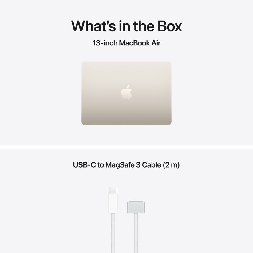 13-инчов MacBook Air:Apple M5 чип с 10-ядрен CPU и 10-ядрен GPU, 512GB SSD, 24GB RAM, Български език (БДС) - Starlight CTO - iSTYLE.bg