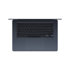 15-инчов MacBook Air:Apple M5 чип с 10-ядрен CPU и 10-ядрен GPU, 512GB SSD, 24GB RAM, International English - Midnight CTO