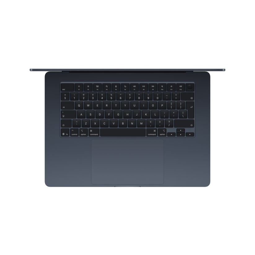 15-инчов MacBook Air:Apple M5 чип с 10-ядрен CPU и 10-ядрен GPU, 512GB SSD, 24GB RAM, International English - Midnight CTO