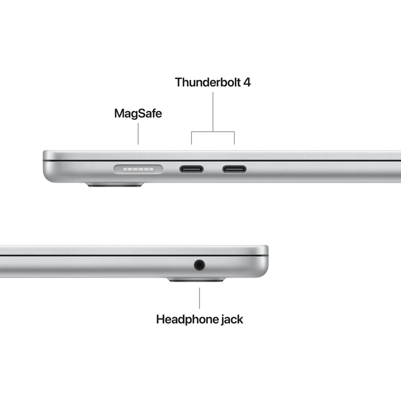 15-инчов MacBook Air:Apple M5 чип с 10-ядрен CPU и 10-ядрен GPU, 1TB SSD, 32GB RAM, International English - Silver CTO - iSTYLE.bg