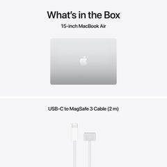 15-инчов MacBook Air:Apple M5 чип с 10-ядрен CPU и 10-ядрен GPU, 1TB SSD, 32GB RAM, International English - Silver CTO - iSTYLE.bg