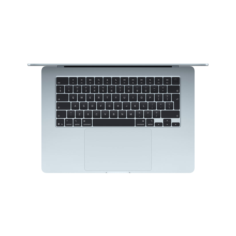 15-инчов MacBook Air:Apple M5 чип с 10-ядрен CPU и 10-ядрен GPU, 512GB SSD, 16GB RAM, Български език (БДС) - Sky Blue CTO - iSTYLE.bg