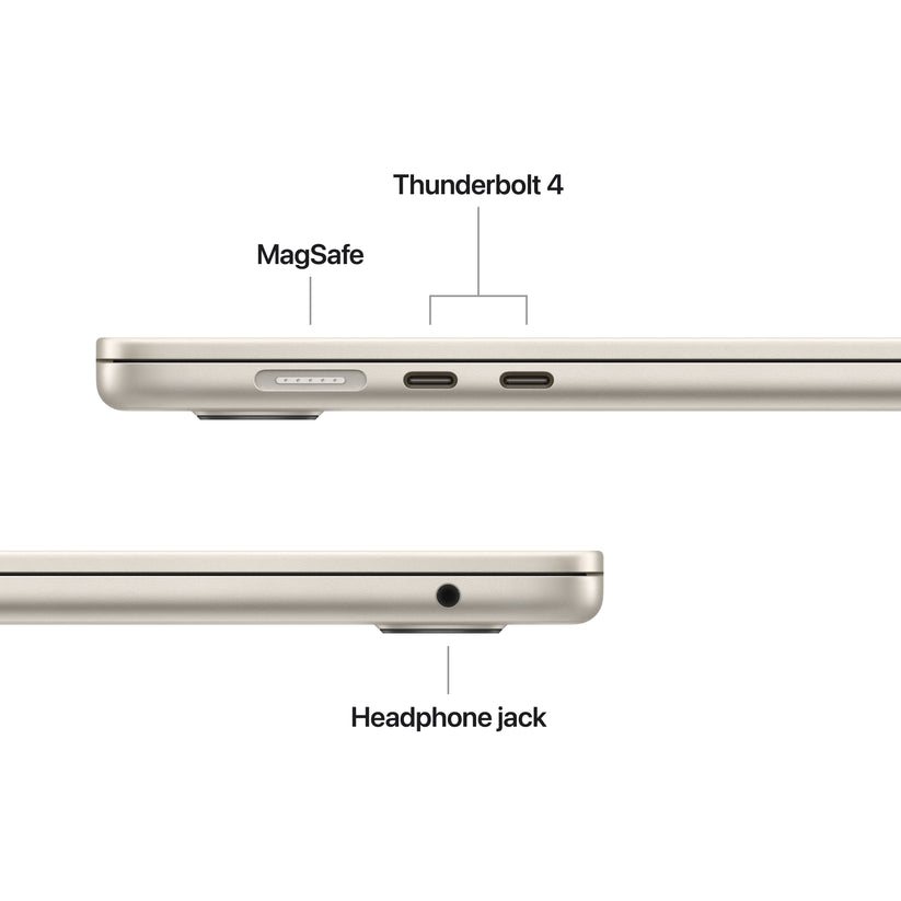 15-инчов MacBook Air:Apple M5 чип с 10-ядрен CPU и 10-ядрен GPU, 2TB SSD, 16GB RAM, International English - Starlight CTO