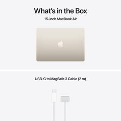 15-инчов MacBook Air:Apple M5 чип с 10-ядрен CPU и 10-ядрен GPU, 2TB SSD, 16GB RAM, International English - Starlight CTO