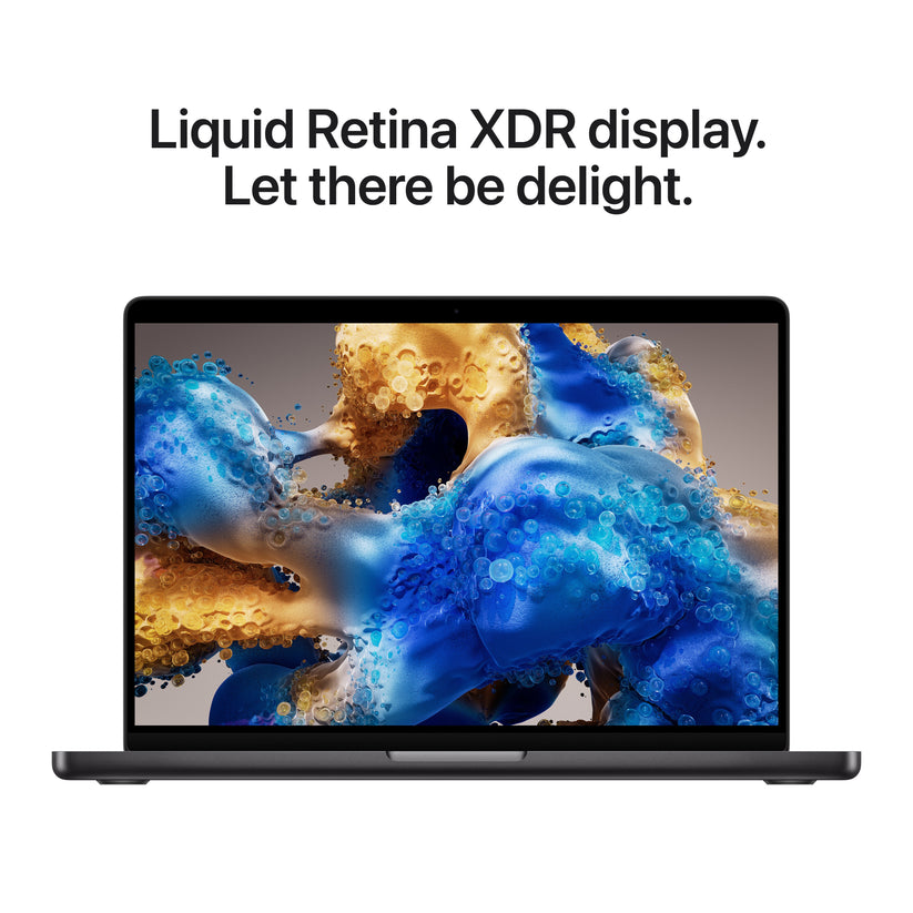 14-инчов MacBook Pro: Apple M5 Pro чип с 15-ядрен CPU и 16-ядрен GPU, 1TB SSD, 48GB RAM, International English - Space Black CTO