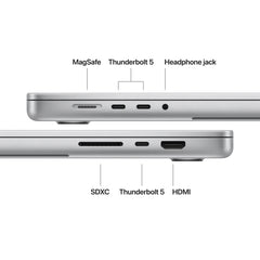16-инчов MacBook Pro: Apple M5 Pro чип с 18-ядрен CPU и 20-ядрен GPU, 4TB SSD, 24GB RAM, Български език (БДС) - Silver CTO
