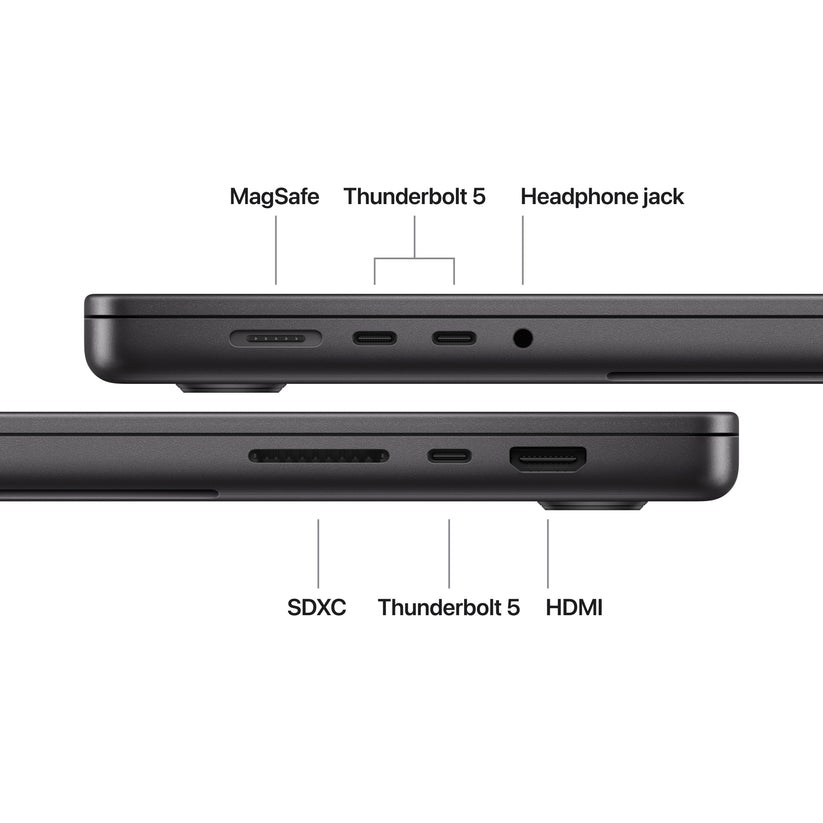 16-инчов MacBook Pro: Apple M5 Max чип с 18-ядрен CPU и 32-ядрен GPU, 8TB SSD, 36GB RAM, Дисплей с нанотекстура, Български език (БДС) - Space Black CTO