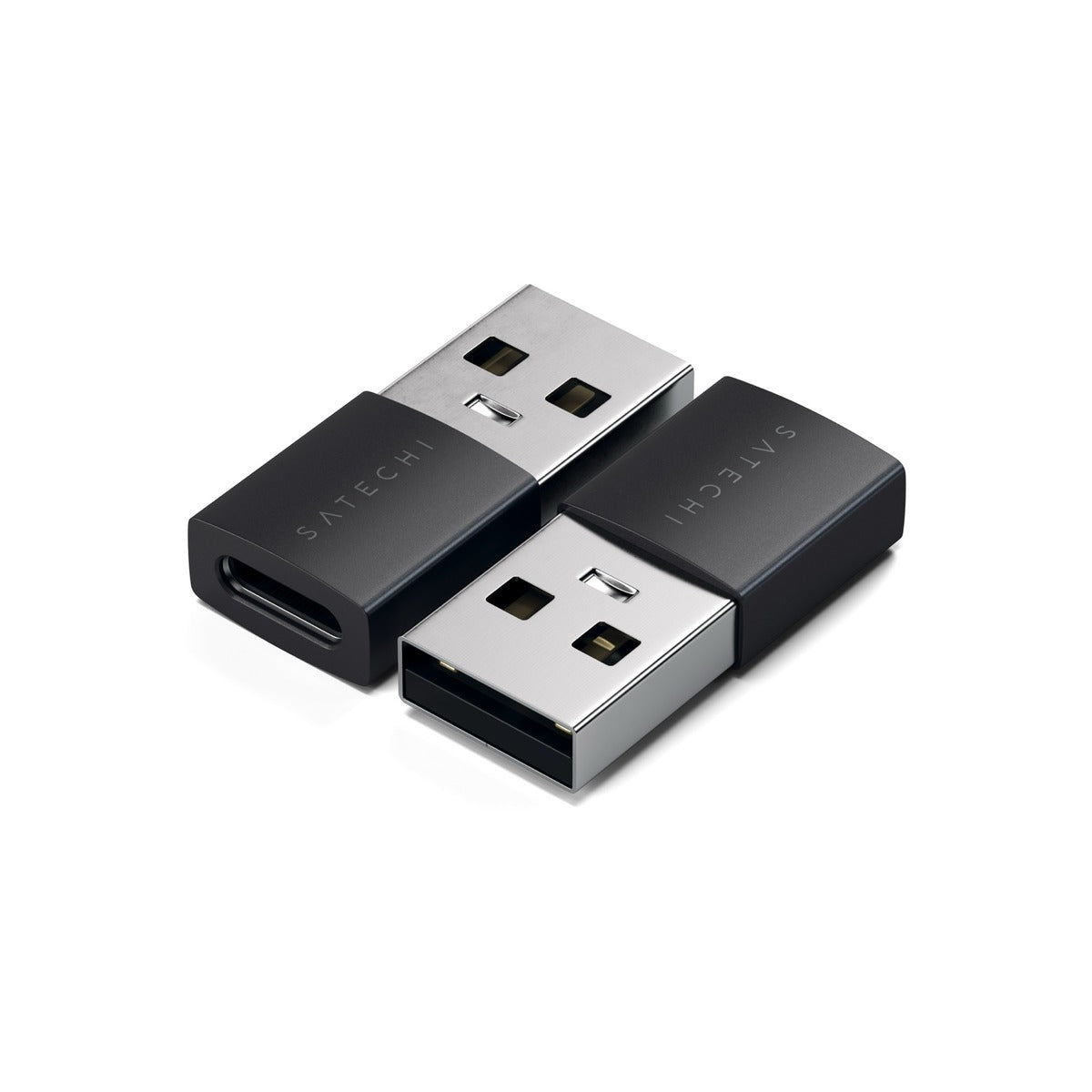 Satechi Алуминиев USB-A към USB-C адаптер 2 бр. от Satechi – Space Black