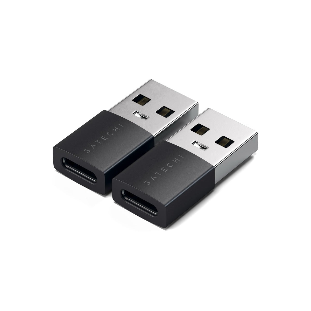 Satechi Алуминиев USB-A към USB-C адаптер 2 бр. от Satechi – Space Black