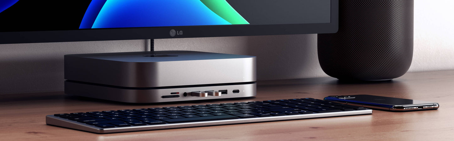 Satechi Aluminium Type-C Stand and Hub for Mac Mini - Space Grey