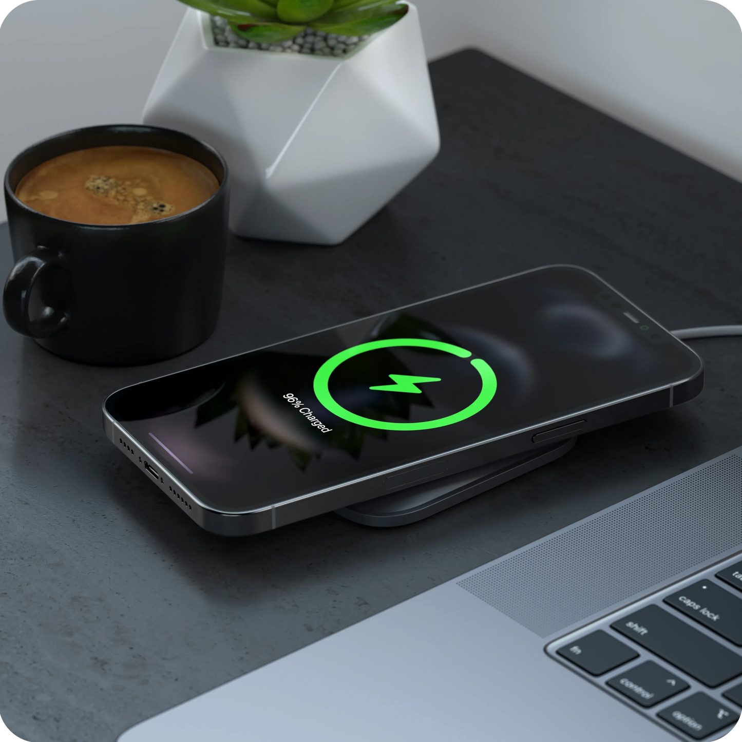 Satechi Aluminium Dock for Mag safe Charger iPhone - Space Grey