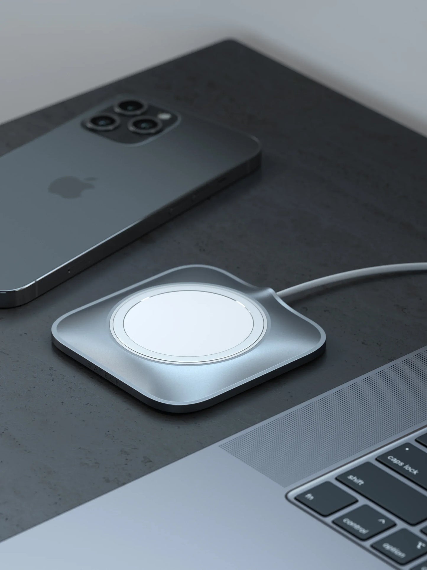 Satechi Aluminium Dock for Mag safe Charger iPhone - Space Grey