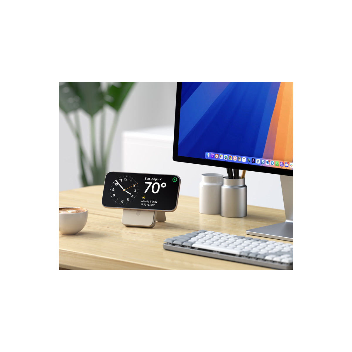 Преносима батерия Satechi - Qi2 10K Magnetic, 10 000 mAh - Sand