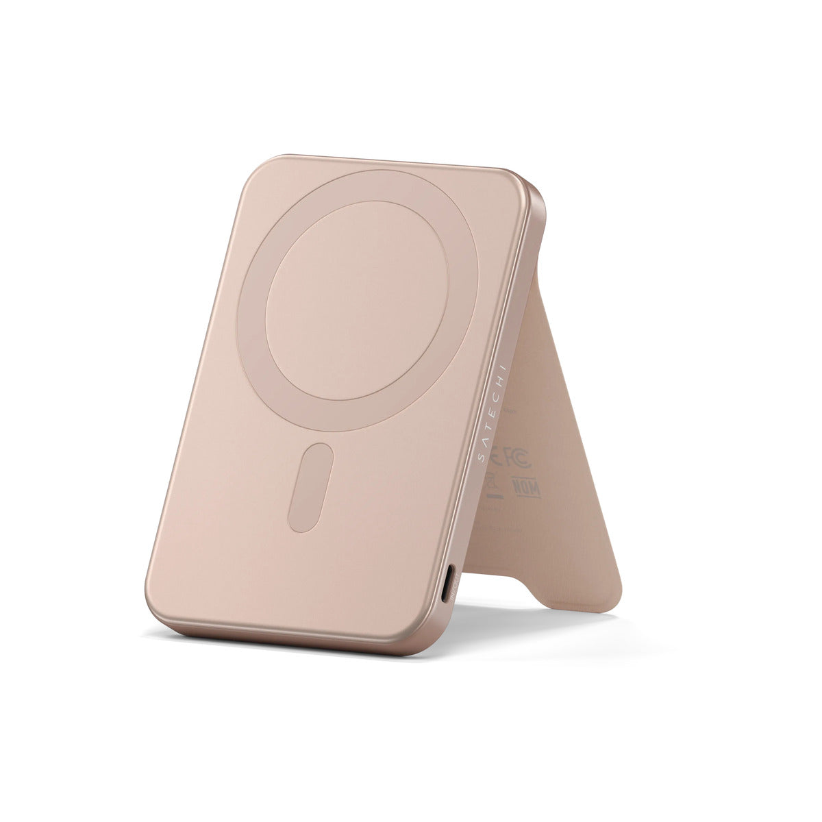 Satechi Qi2 5K Magnetic Power Bank with Stand - Desert Rose