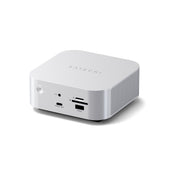 Satechi Thunderbolt 5 докинг станция CubeDock със SSD enclosure, 140W захранване, 2.5Gb Ethernet и SD/microSD четец от Satechi – сребриста