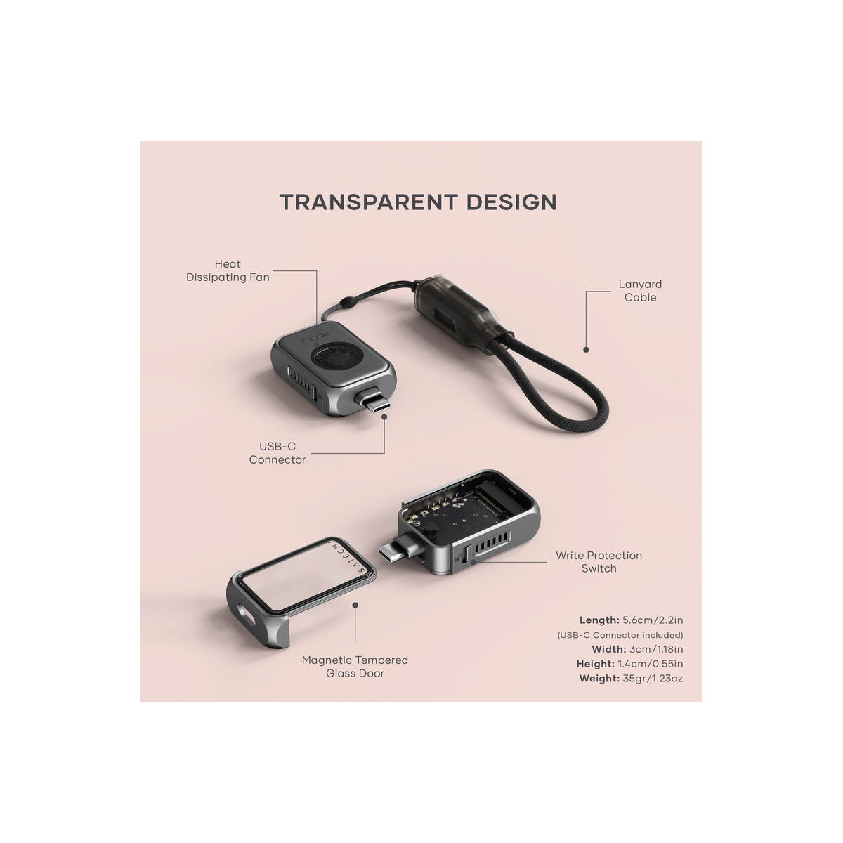 Satechi Mini NVMe SSD Enclosure - Space Gray
