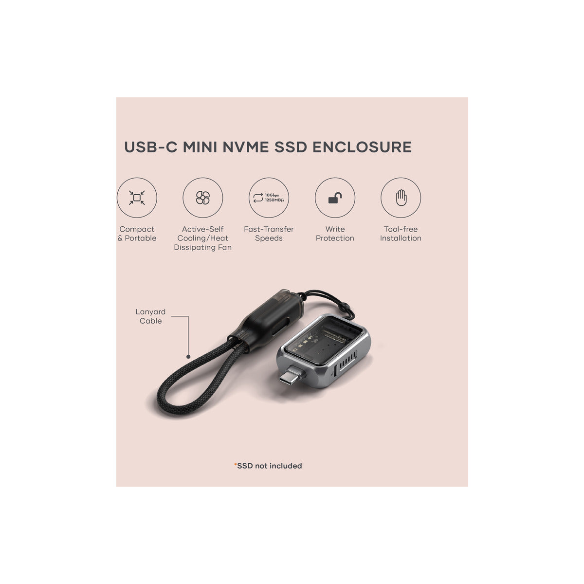 Satechi Mini NVMe SSD Enclosure - Space Gray