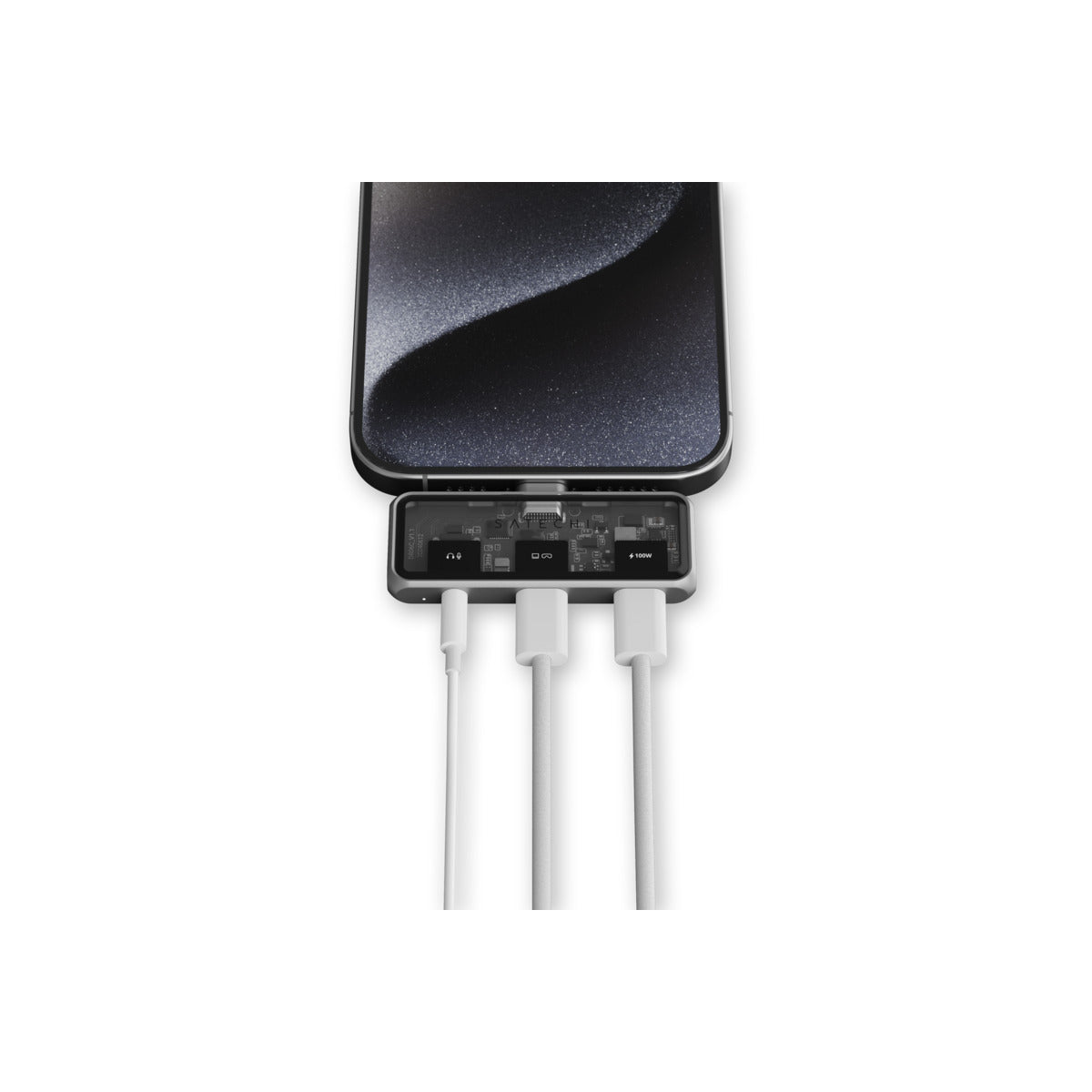 Satechi Mobile XR Hub with dual USB-C and Audio - Space Gray