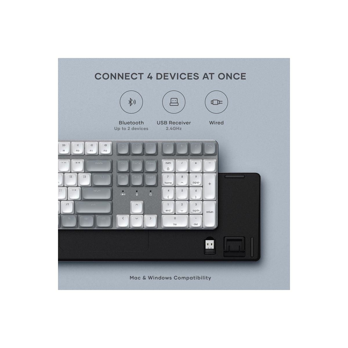 Satechi SM3 Slim Mechanical Backlit Bluetooth Keyboard (Light) - US - Light