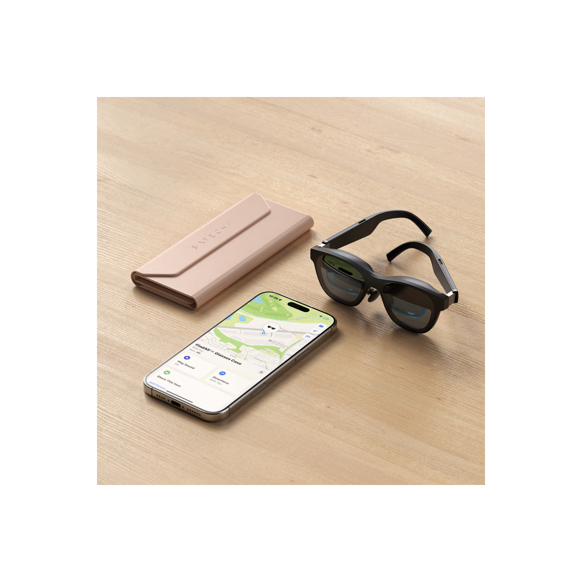 Satechi Vegan-Leather FindAll Glasses Case  Desert Rose