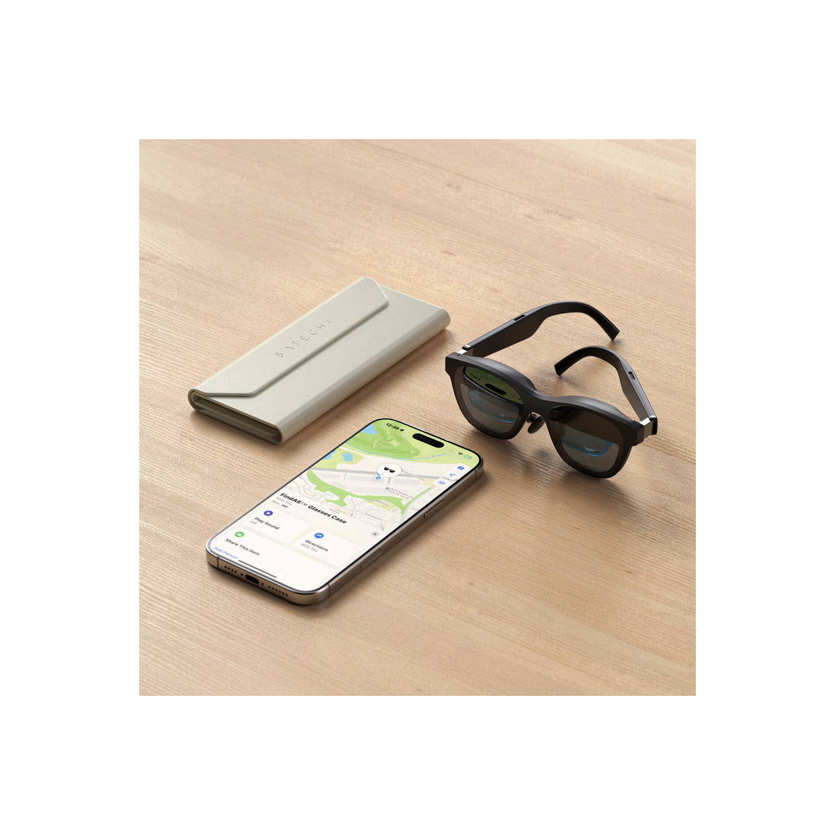 Satechi Vegan-Leather FindAll Glasses Case - Sand