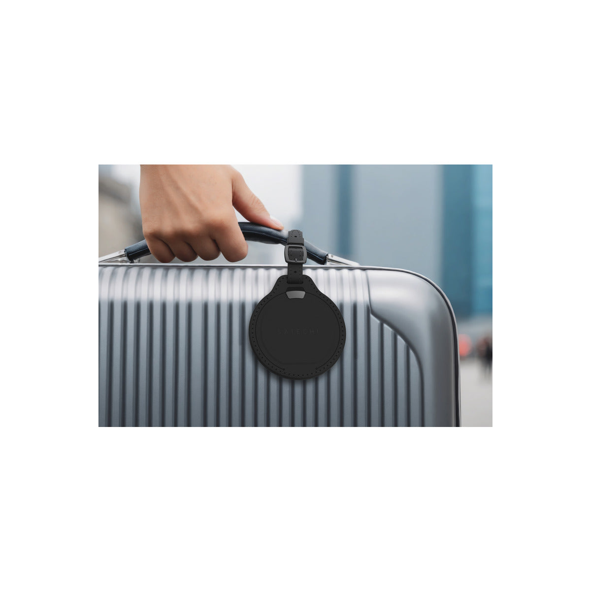 Satechi Vegan-Leather FindAll Luggage Tag - Black