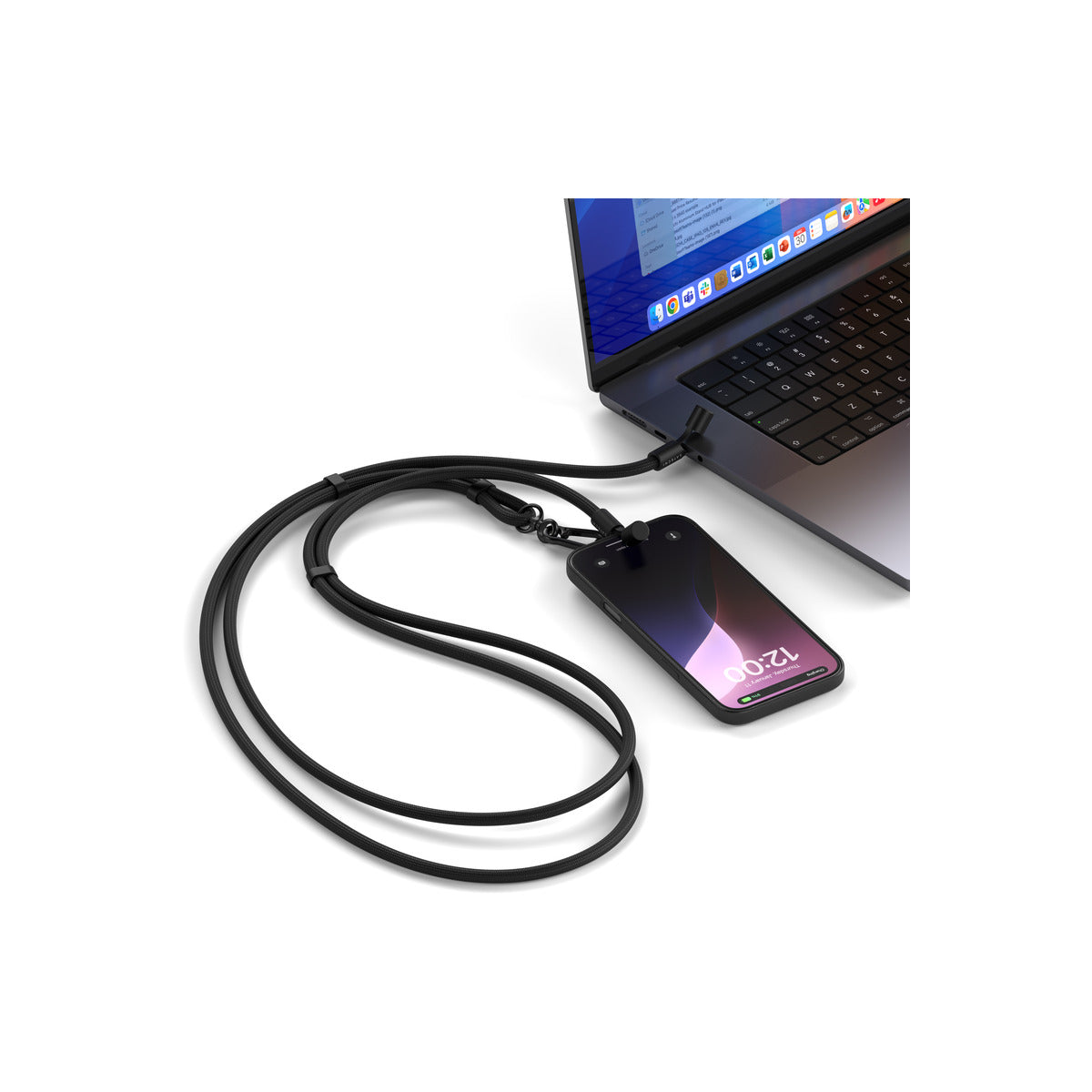 Satechi OntheGo Crossbody Lanyard Cable - Black