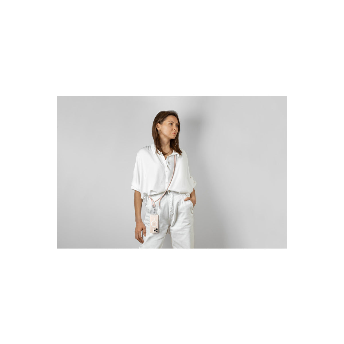 Satechi OntheGo Crossbody Lanyard Cable - Desert Rose