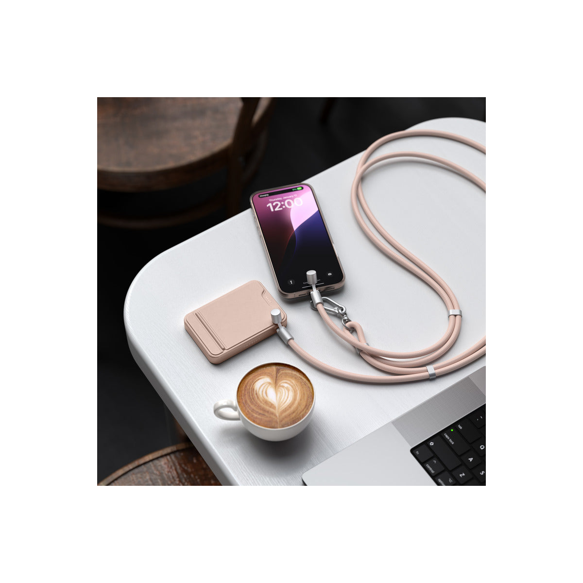 Satechi OntheGo Crossbody Lanyard Cable - Desert Rose