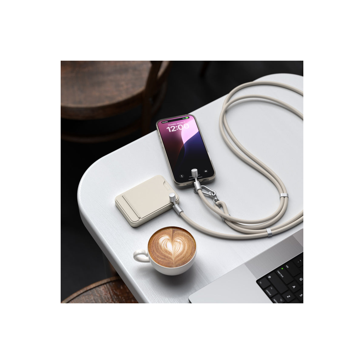 Satechi OntheGo Crossbody Lanyard Cable - Sand