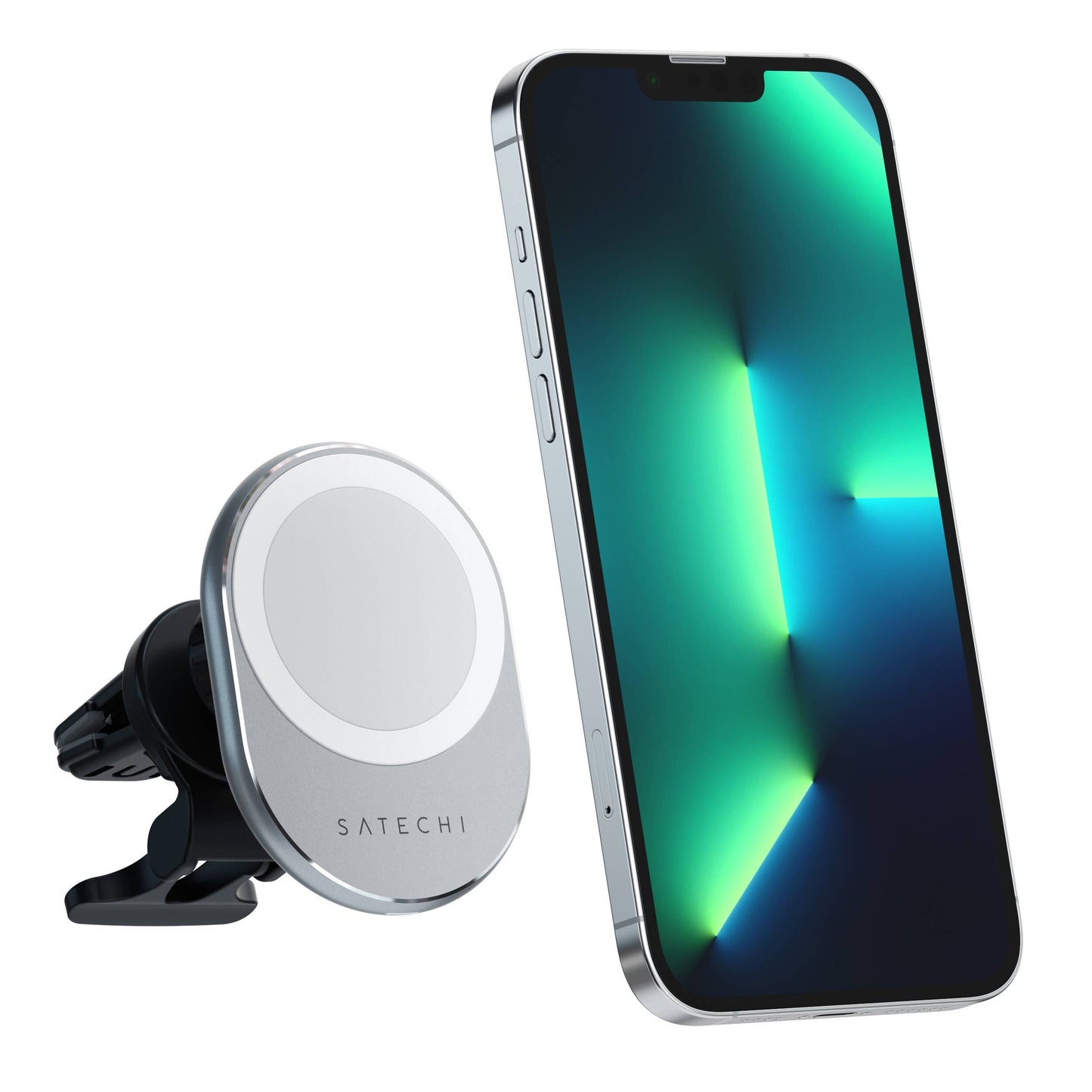 Satechi Magnetic Wireless Car Charger - Silver