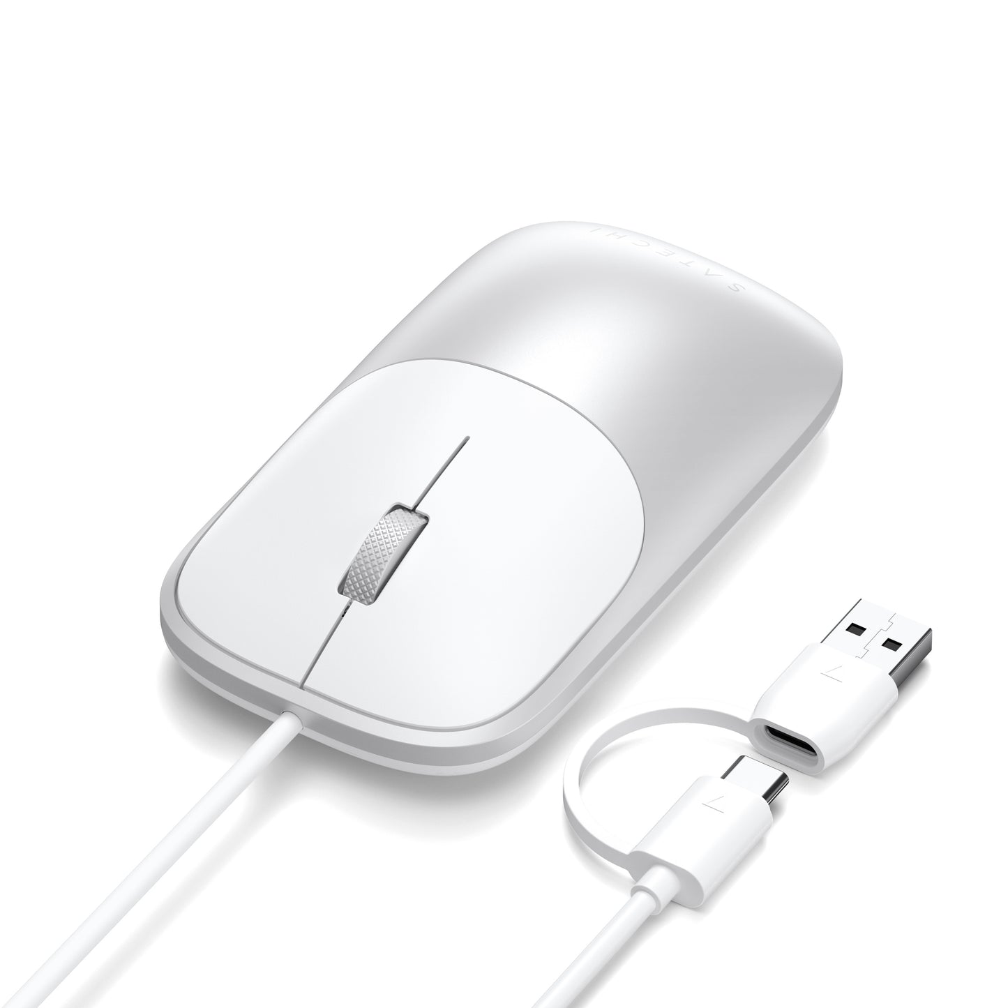 Satechi Slim LX Wired Mouse - Silver