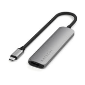 Satechi 4-in-1 USB-C Slim Multiport Adapter 4K - Space Grey