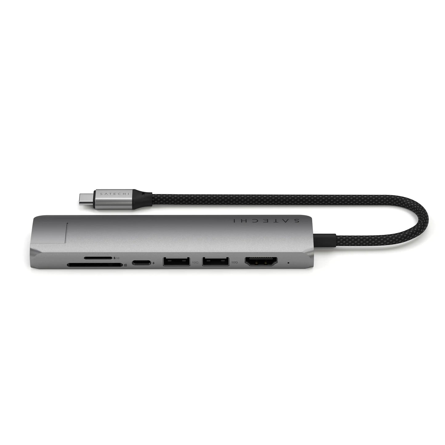 Satechi 7-in-1 USB-C Slim Multiport Adapter with Ethernet - Space Grey