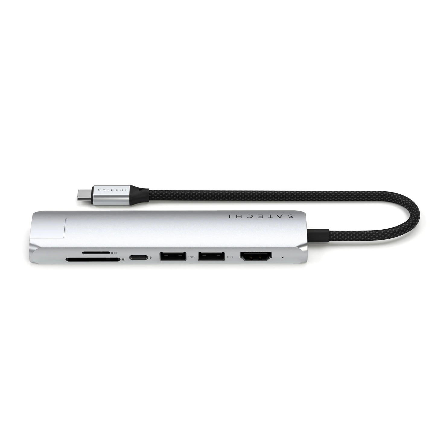 Satechi 7-in-1 USB-C Slim Multiport Adapter with Ethernet - Silver
