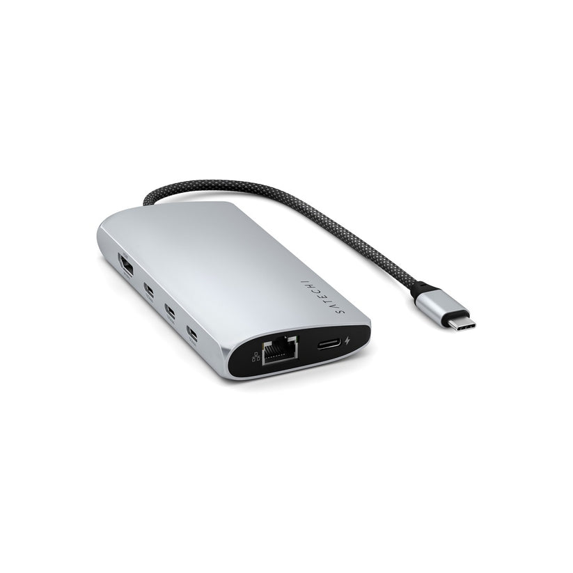 Satechi USB-C MultiPort Adapter 8K with Ethernet V3 - Silver - iSTYLE.bg