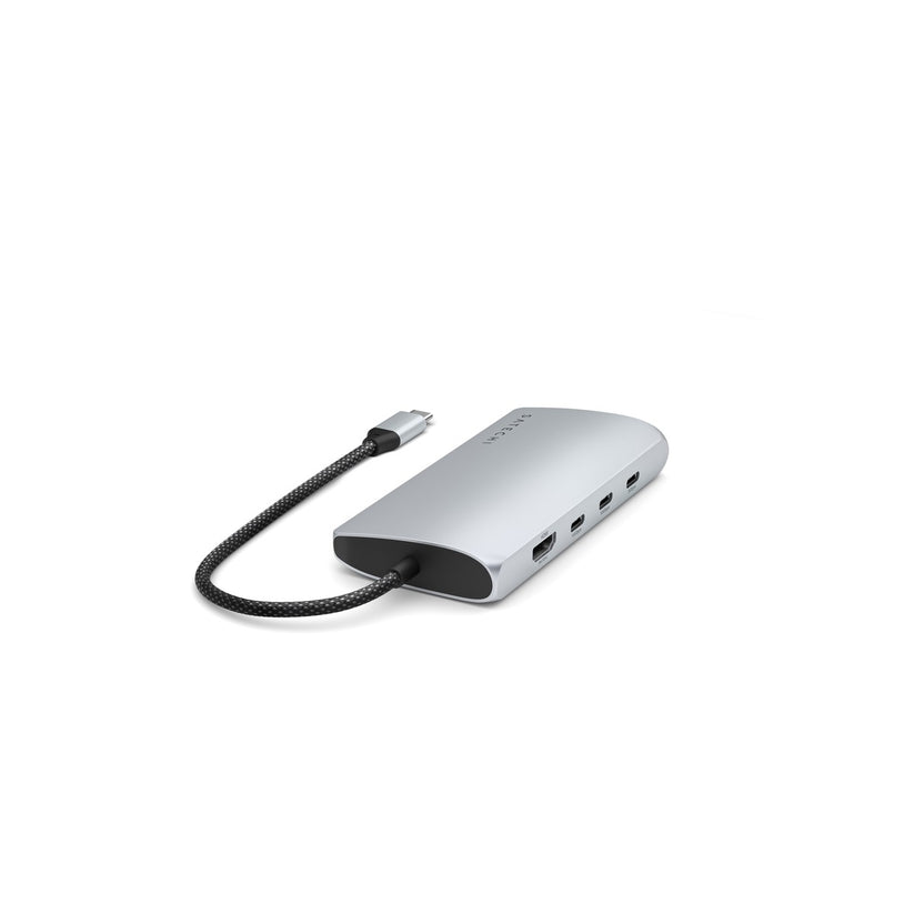 Satechi USB-C MultiPort Adapter 8K with Ethernet V3 - Silver - iSTYLE.bg
