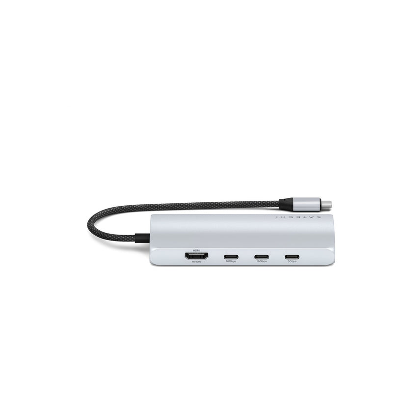 Satechi USB-C MultiPort Adapter 8K with Ethernet V3 - Silver - iSTYLE.bg