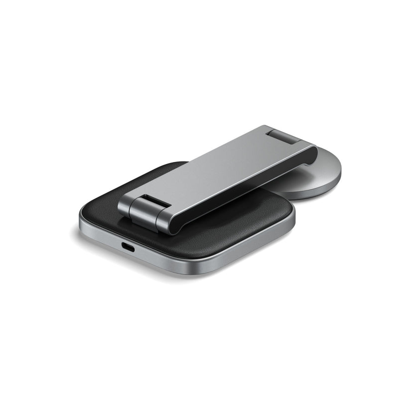 Satechi 2-in-1 Foldable Qi2 Wireless Charging Stand - Space Gray - iSTYLE.bg