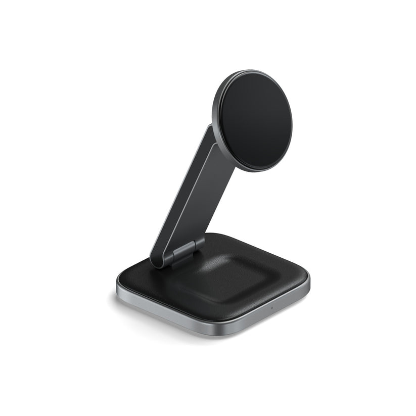 Satechi 2-in-1 Foldable Qi2 Wireless Charging Stand - Space Gray - iSTYLE.bg