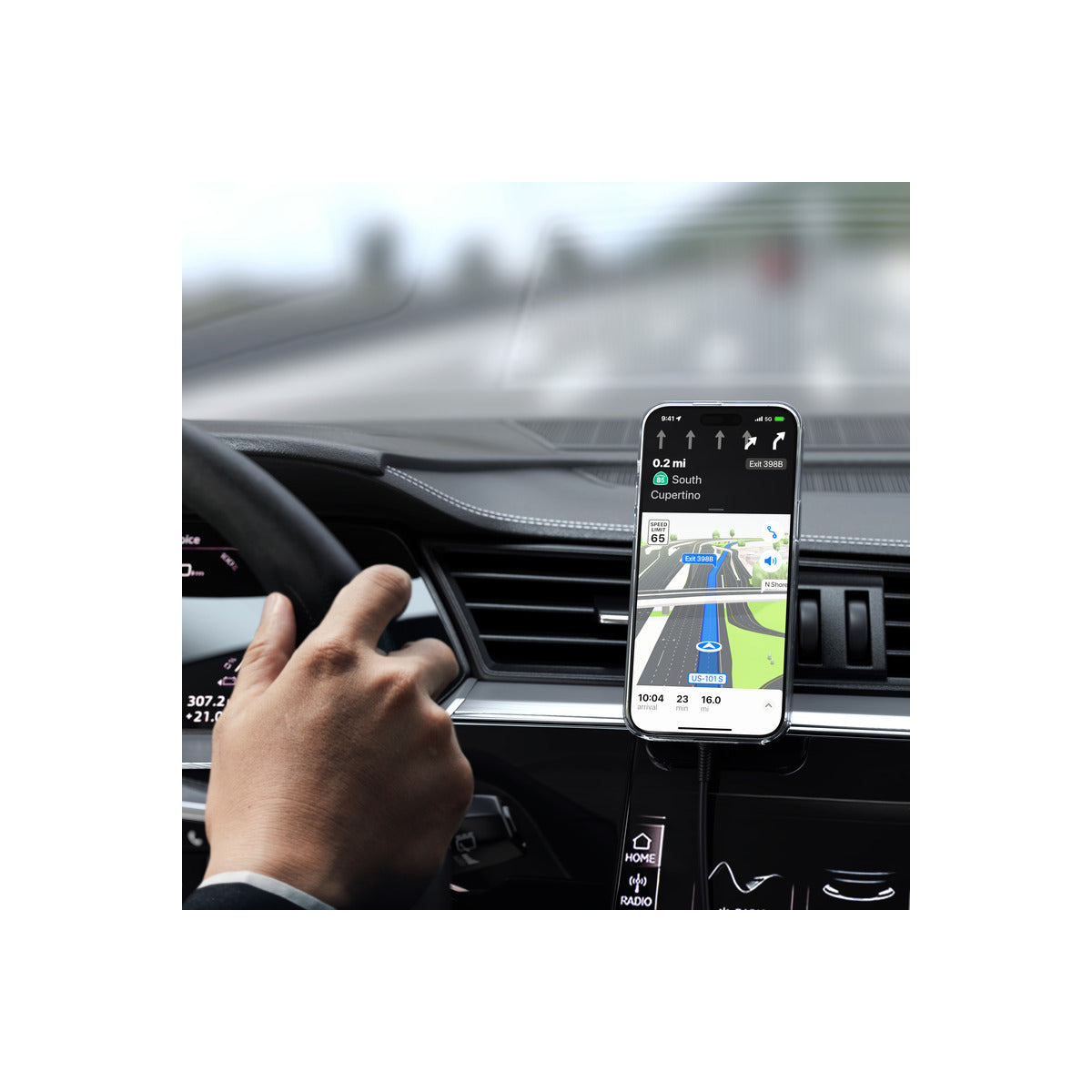 Satechi Qi2 Wireless Car Charger - Space Gray