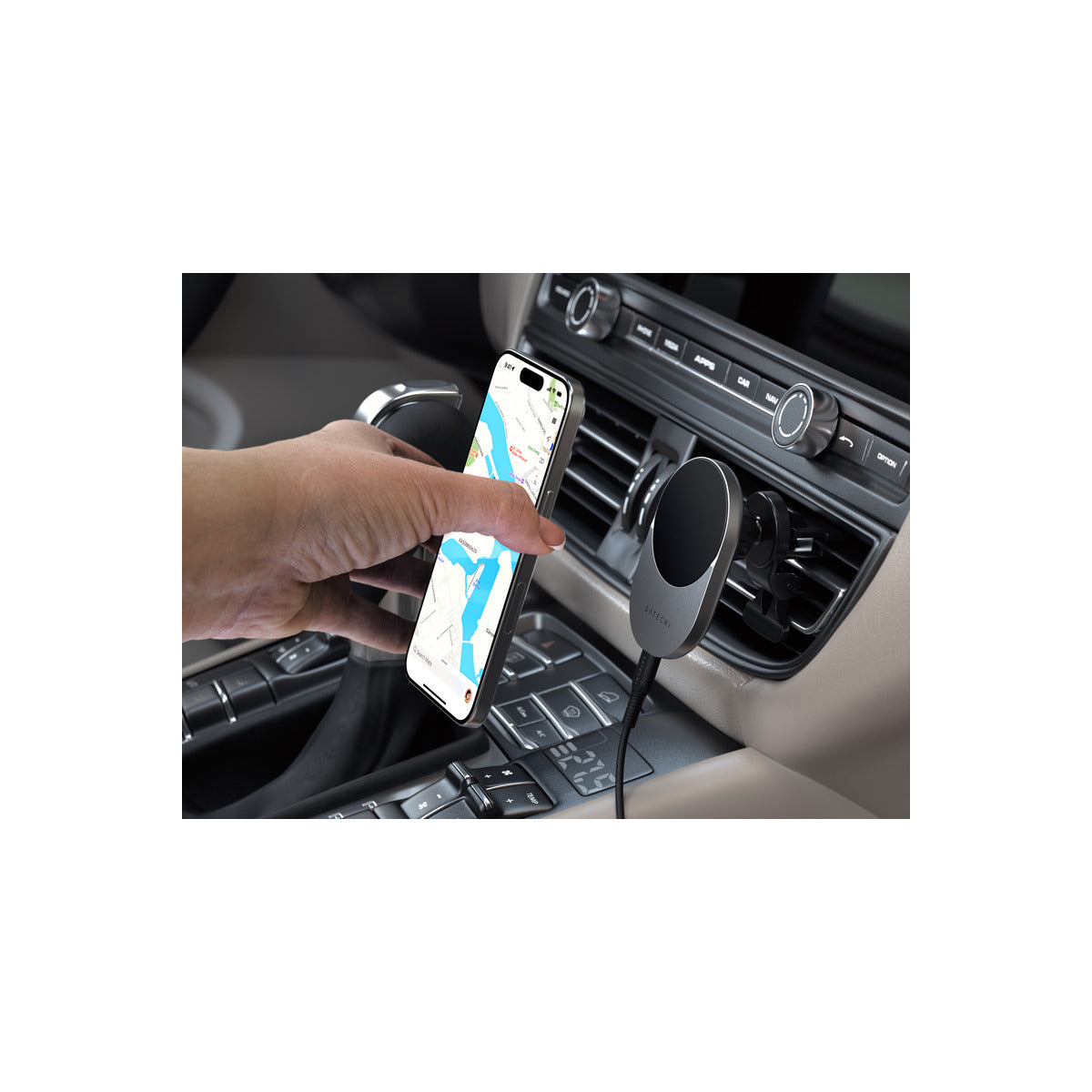 Satechi Qi2 Wireless Car Charger - Space Gray