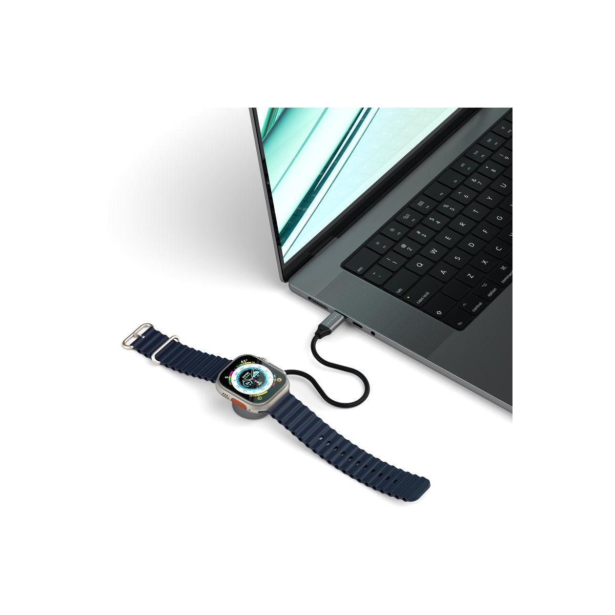 Satechi USB-C Magnetic Fast-Charging Cable for Apple Watch - Space Gray