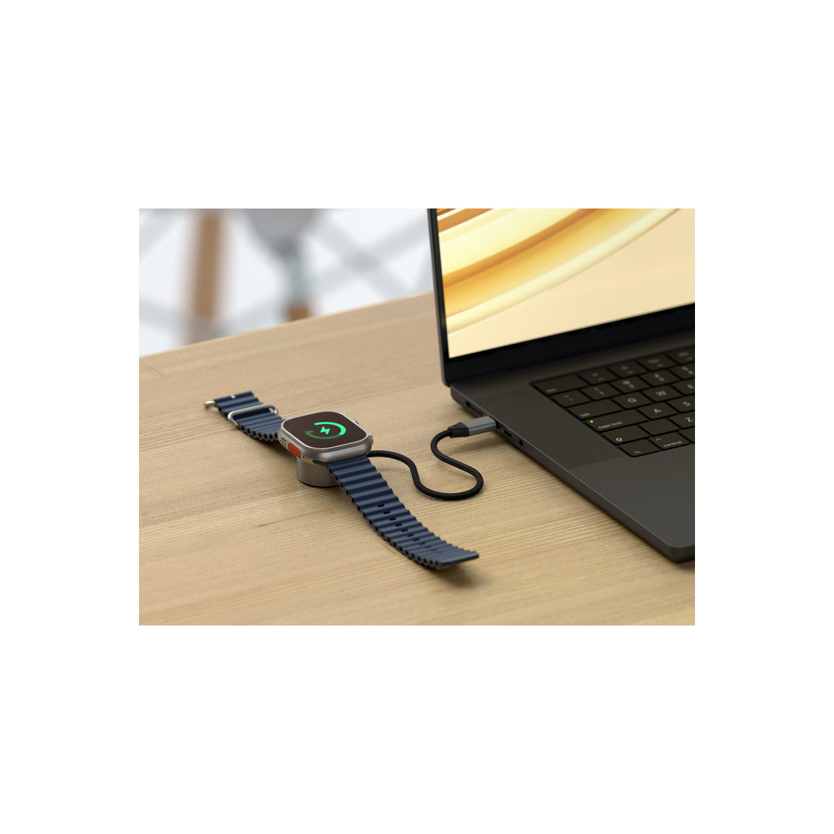 Satechi USB-C Magnetic Fast-Charging Cable for Apple Watch - Space Gray