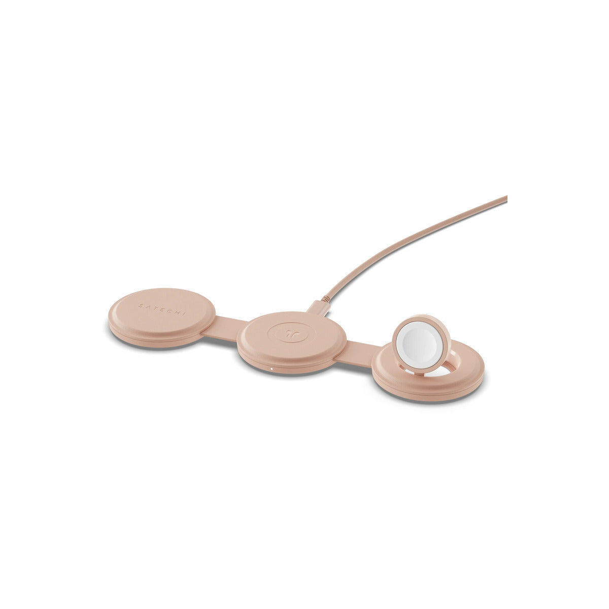 Satechi OntheGo 3-in-1 Wireless Charger - Desert Rose