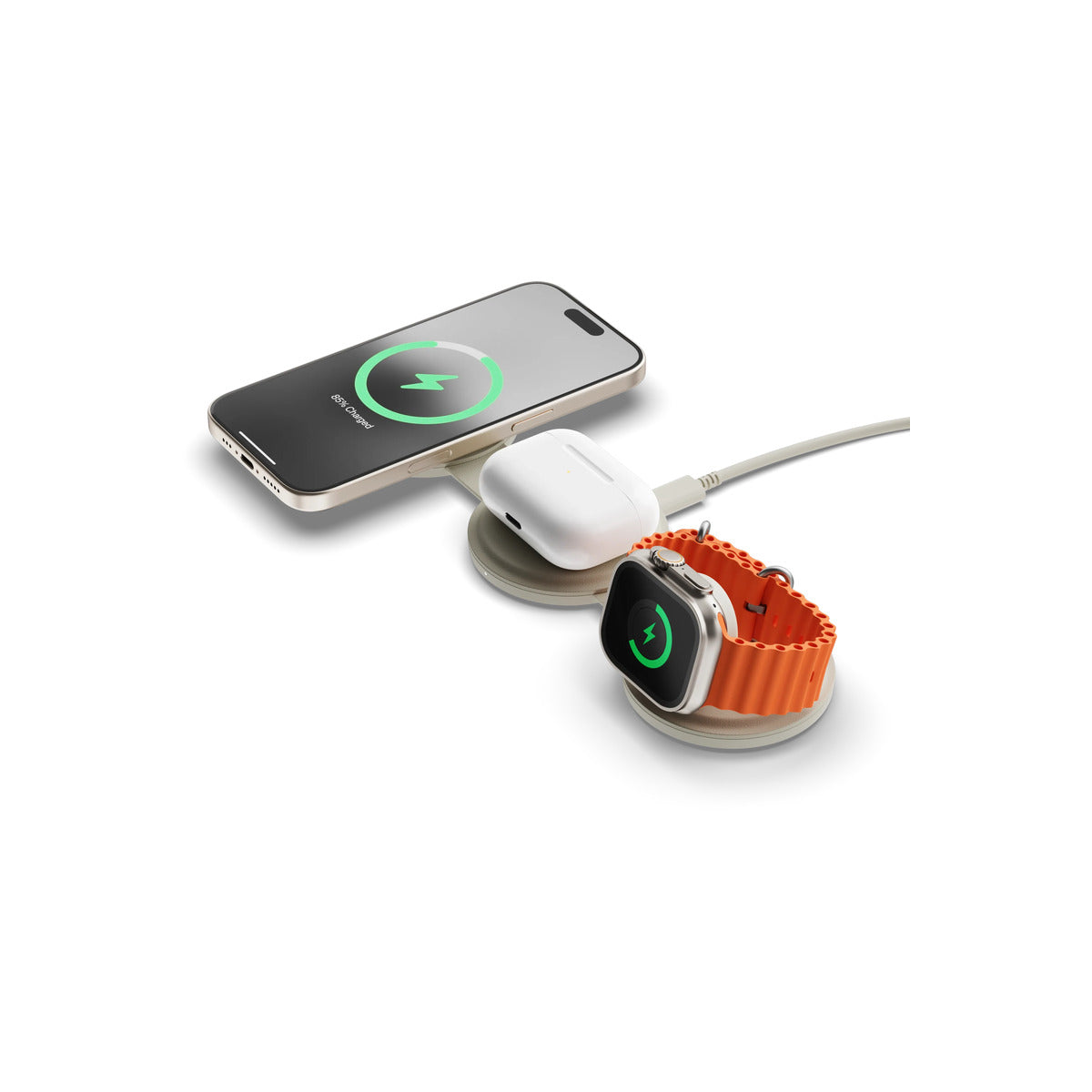 Satechi OntheGo 3-in-1 Wireless Charger - Sand