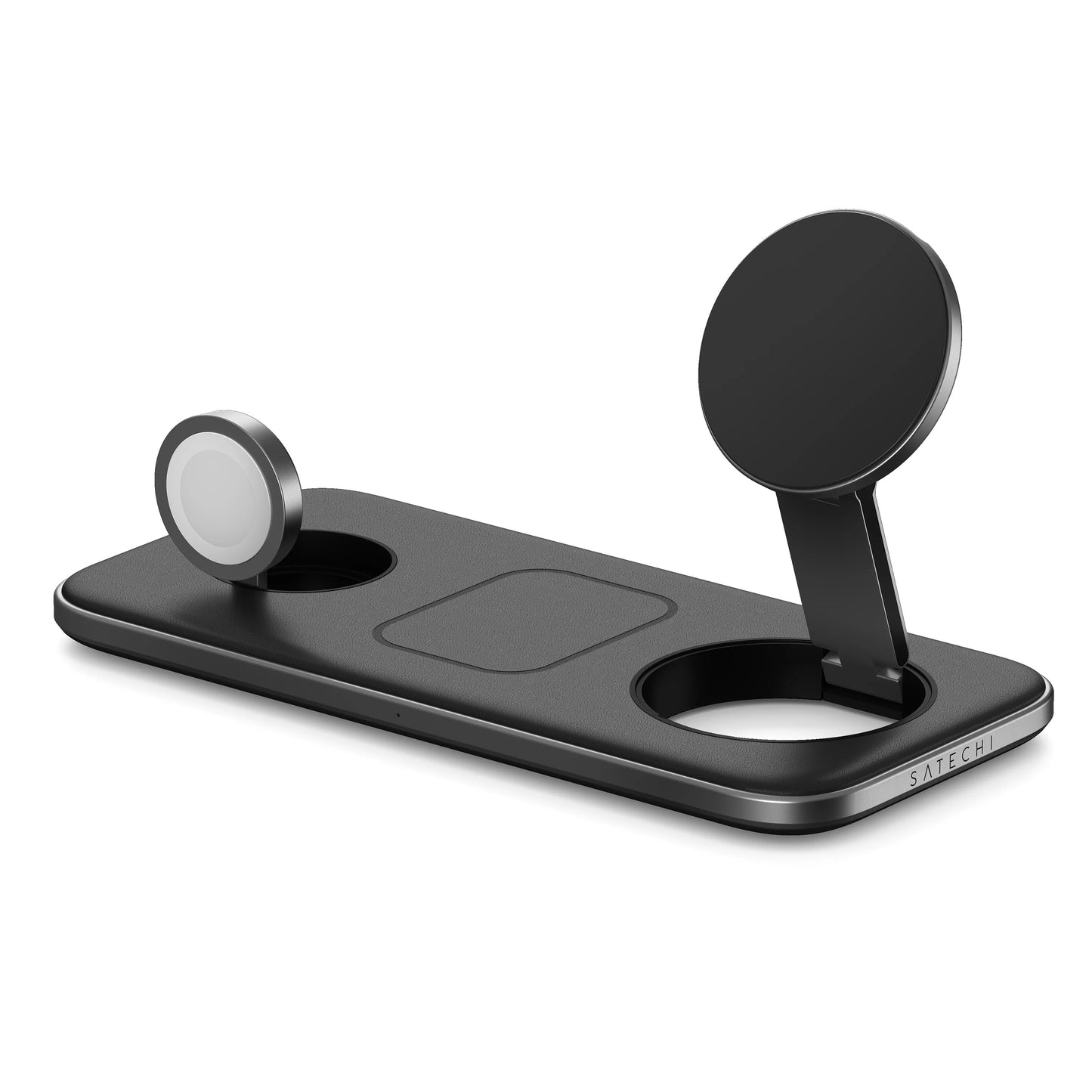 Satechi Qi2 Trio Wireless Charging Pad - with Type A,C,G plugs - Space gray