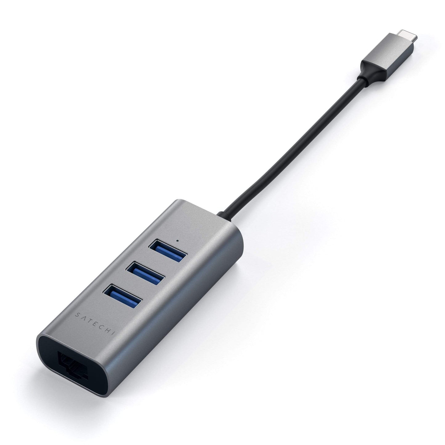 Satechi Aluminium Type-C Hub (3x USB 3.0,Ethernet) - Space Grey