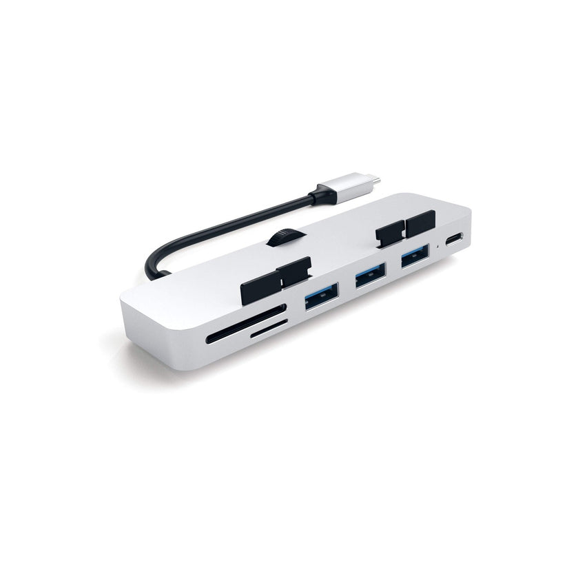 Satechi Aluminum Type-C CLAMP PRO Hub (3x USB 3.0,MicroSD) - Silver - iSTYLE.bg